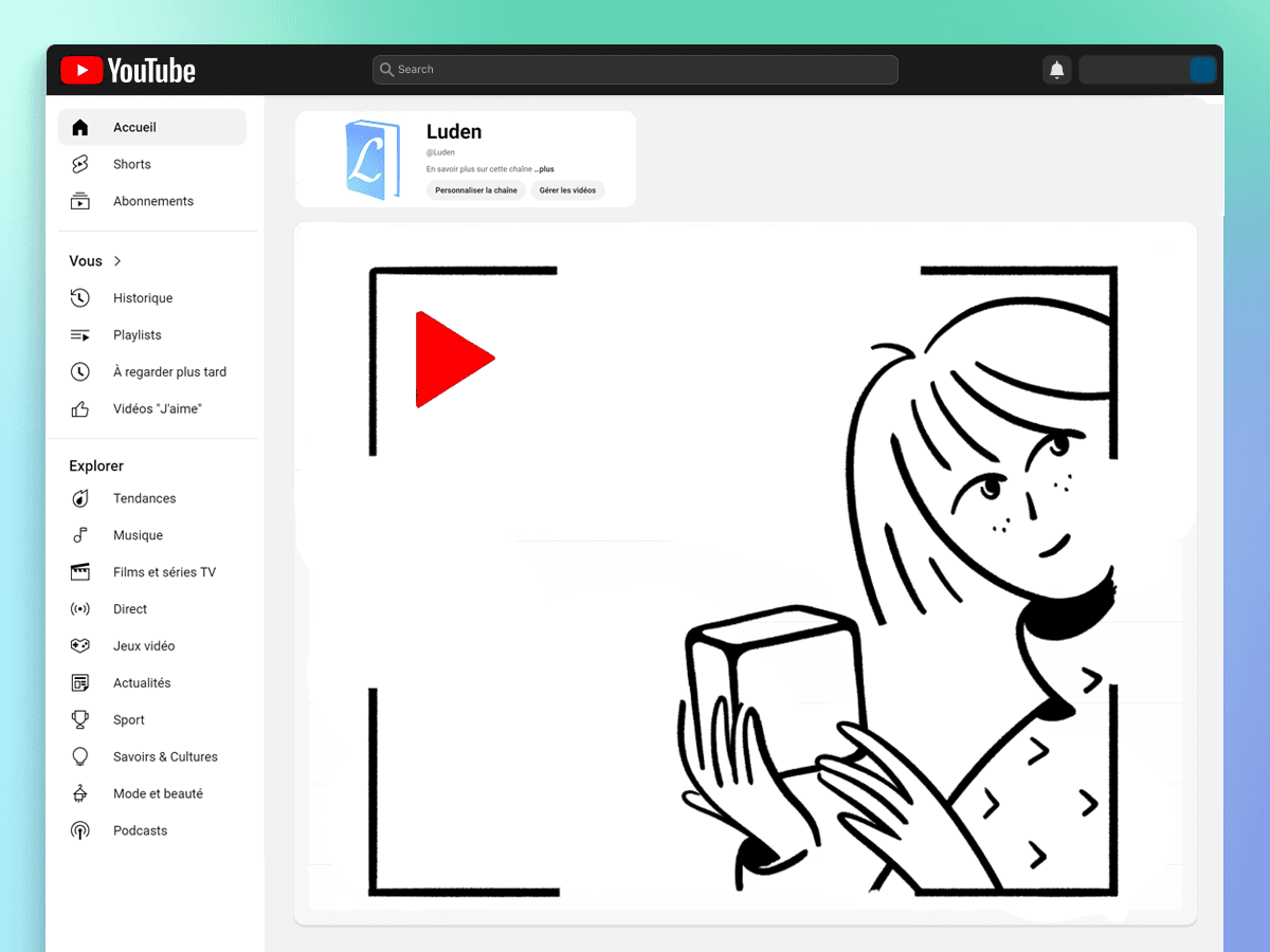 Youtube channel link Luden